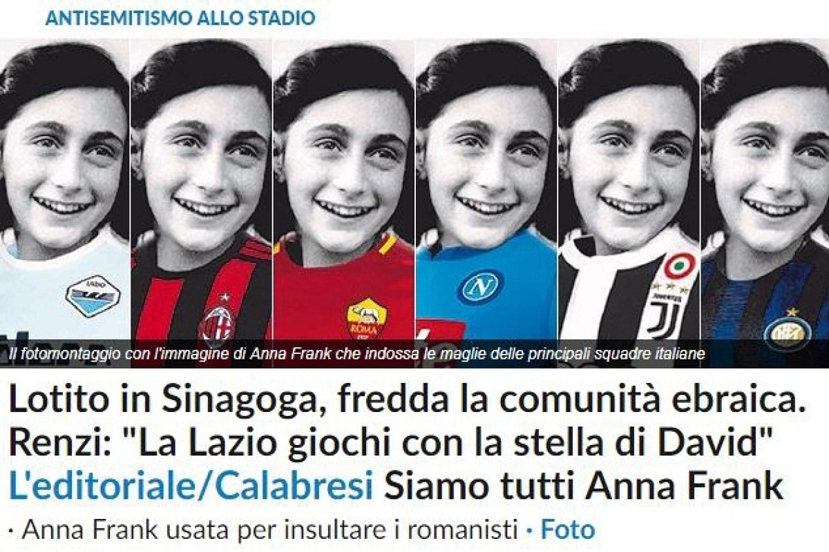 Ultras In Italien Missbrauchen Foto Von Anne Frank Fur Hetze Derwesten De